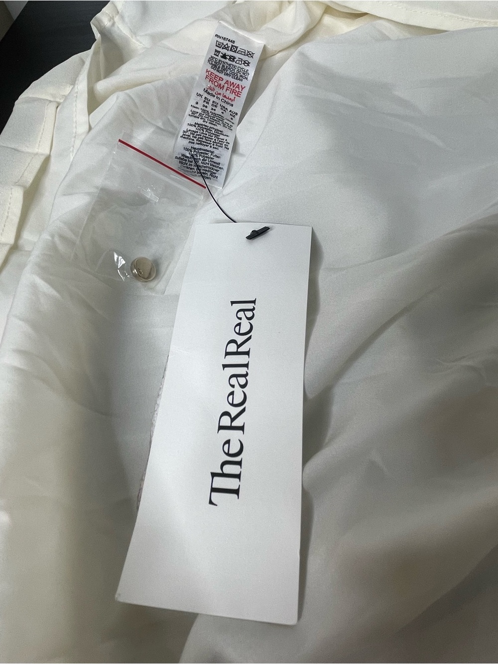 NWOT Karen Millen high neck tie pleated midi dress size 4 white - Picture 4 of 16